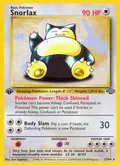 Snorlax, card 27 of the Jungle set, 1999, illustrated by Ken Sugimori