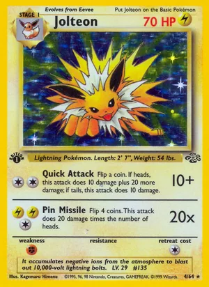Jolteon, the first Jolteon card, Jungle 1999