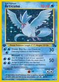 Articuno, card 2 of the Fossil set, 1999, illustrated by Mitsuhiro Arita