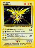 Zapdos, card 20 of the Base Set 2 set, 2000, illustrated by Ken Sugimori