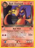 Dark Charizard, card 21 of the Team Rocket set, 2000, illustrated by Ken Sugimori
