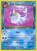 Dark Vaporeon, card 45 of the Team Rocket set, 2000, illustrated by Mitsuhiro Arita
