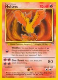 Moltres, card 30 of the Legendary Collection set, 2002, illustrated by Mitsuhiro Arita
