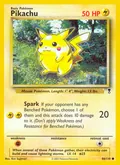 Pikachu, card 86 of the Legendary Collection set, 2002, illustrated by Ken Sugimori
