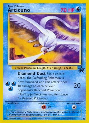 Articuno, the first Articuno card, Wizards Black Star Promos 1999