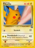 Pikachu, card 26 of the Wizards Black Star Promos set, 1999, illustrated by Gakuji Nomoto