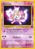 Mewtwo, card 3 of the Wizards Black Star Promos set, 1999, illustrated by Ken Sugimori