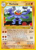 Machamp, card 43 of the Wizards Black Star Promos set, 1999, illustrated by Tomokazu Komiya
