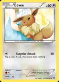 Eevee, card RC14 of the Legendary Treasures set, 2013, illustrated by kirisAki