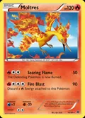 Moltres, card 14 of the Next Destinies set, 2012, illustrated by Ryo Ueda