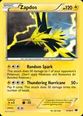 Zapdos, card 41 of the Next Destinies set, 2012, illustrated by Ryo Ueda
