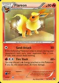 Flareon, card 12 of the Dark Explorers set, 2012, illustrated by Suwama Chiaki