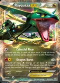 Rayquaza-EX, card 85 of the Dragons Exalted set, 2012, illustrated by Eske Yoshinob