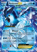 Articuno-EX, card 25 of the Plasma Storm set, 2013, illustrated by Toyste Beach