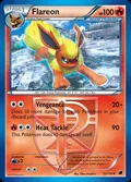Flareon, card 12 of the Plasma Freeze set, 2013, illustrated by 5ban Graphics