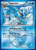Vaporeon, card 20 of the Plasma Freeze set, 2013, illustrated by 5ban Graphics