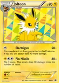 Jolteon, card BW91 of the BW Black Star Promos set, 2011, illustrated by The Pokémon Company Art Team