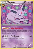 Espeon, card BW92 of the BW Black Star Promos set, 2011, illustrated by The Pokémon Company Art Team