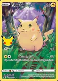 Pikachu, card 5 of the Celebrations set, 2021, illustrated by Mitsuhiro Arita