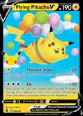 Flying Pikachu V, card 6 of the Celebrations set, 2021, illustrated by aky CG Works