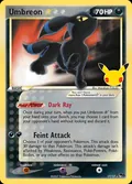 Umbreon ★, card 17 of the Celebrations: Classic Collection set, 2021, illustrated by Masakazu Fukuda
