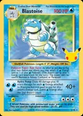 Blastoise, card 2 of the Celebrations: Classic Collection set, 2021, illustrated by Ken Sugimori