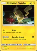 Detective Pikachu, card 10 of the Detective Pikachu set, 2019, illustrated by MPC Film