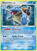 Blastoise, card 2 of the Secret Wonders set, 2007, illustrated by Daisuke Ito