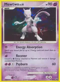 Mewtwo, card 9 of the Majestic Dawn set, 2008, illustrated by Kent Kanetsuna