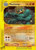 Machamp, card 16 of the Expedition Base Set set, 2002, illustrated by Shin-ichi Yoshida