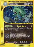 Tyranitar, card 29 of the Expedition Base Set set, 2002, illustrated by Kimiya Masago