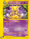 Alakazam, card 33 of the Expedition Base Set set, 2002, illustrated by Hajime Kusajima