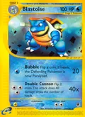 Blastoise, card 36 of the Expedition Base Set set, 2002, illustrated by Hiromichi Sugiyama
