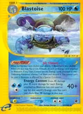 Blastoise, card 37 of the Expedition Base Set set, 2002, illustrated by Kimiya Masago
