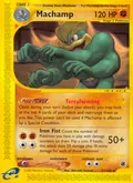 Machamp, card 51 of the Expedition Base Set set, 2002, illustrated by Shin-ichi Yoshida