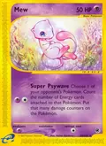 Mew, card 55 of the Expedition Base Set set, 2002, illustrated by Hajime Kusajima