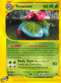 Venusaur, card 68 of the Expedition Base Set set, 2002, illustrated by Shin-ichi Yoshikawa