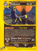 Umbreon, card 41 of the Aquapolis set, 2003, illustrated by Mitsuhiro Arita