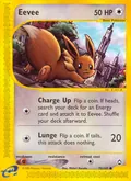 Eevee, card 75 of the Aquapolis set, 2003, illustrated by Midori Harada