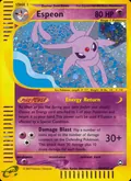 Espeon, card H9 of the Aquapolis set, 2003, illustrated by Kyoko Umemoto