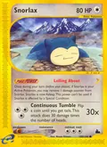 Snorlax, card 100 of the Skyridge set, 2003, illustrated by Naoyo Kimura