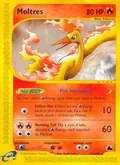 Moltres, card 21 of the Skyridge set, 2003, illustrated by Kouki Saitou
