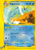Vaporeon, card 33 of the Skyridge set, 2003, illustrated by Naoyo Kimura