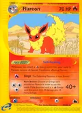 Flareon, card 8 of the Skyridge set, 2003, illustrated by Kyoko Umemoto