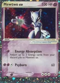 Mewtwo ex, card 101 of the Ruby & Sapphire set, 2003, illustrated by Katsura Tabata