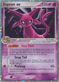 Espeon ex, card 102 of the Unseen Forces set, 2005, illustrated by Ryo Ueda