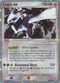 Lugia ex, card 105 of the Unseen Forces set, 2005, illustrated by Hikaru Koike