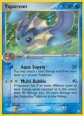 Vaporeon, card 19 of the Unseen Forces set, 2005, illustrated by Atsuko Nishida