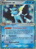 Vaporeon ex, card 110 of the Delta Species set, 2005, illustrated by Hikaru Koike
