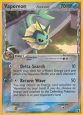 Vaporeon δ, card 18 of the Delta Species set, 2005, illustrated by Kouki Saitou